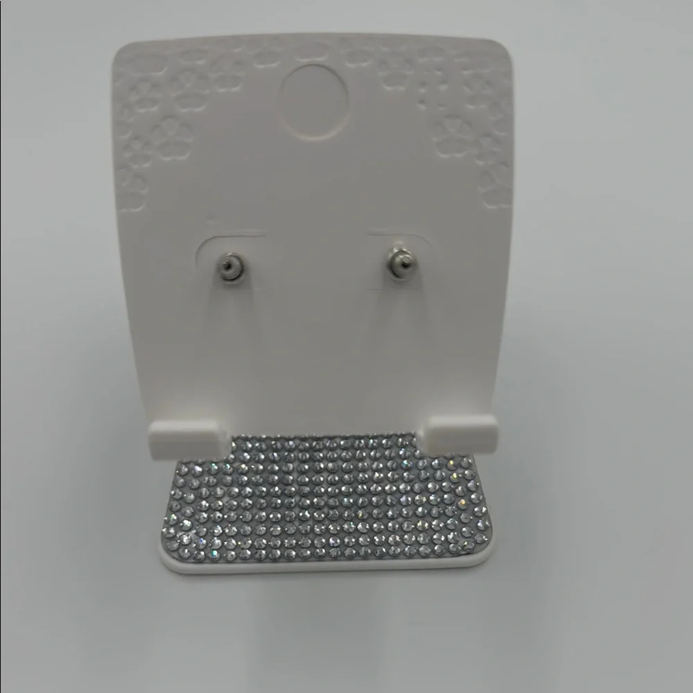 Elegant Silver and Black Fashion Earrings - Picture 2 of 2